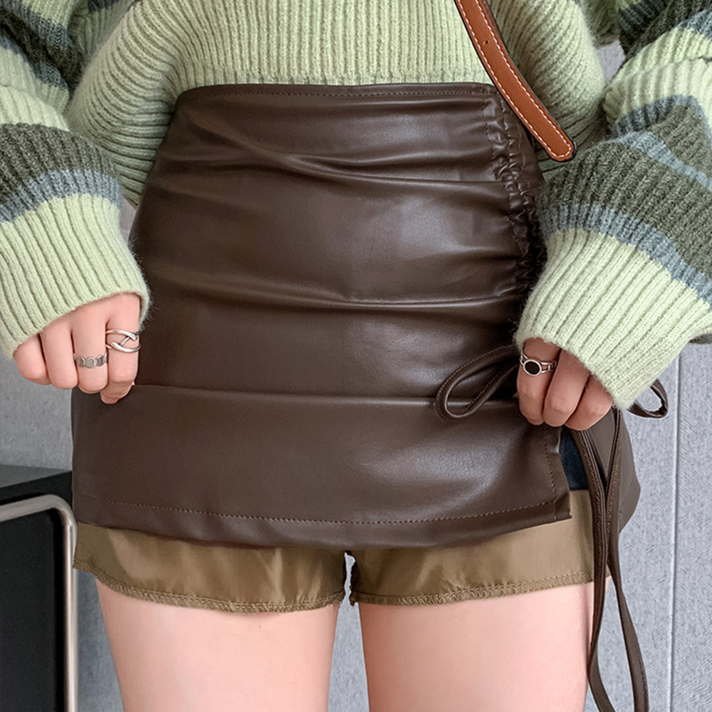 楽天市場】レザータイトスカートスリットミニスカート(T) : グリン 
