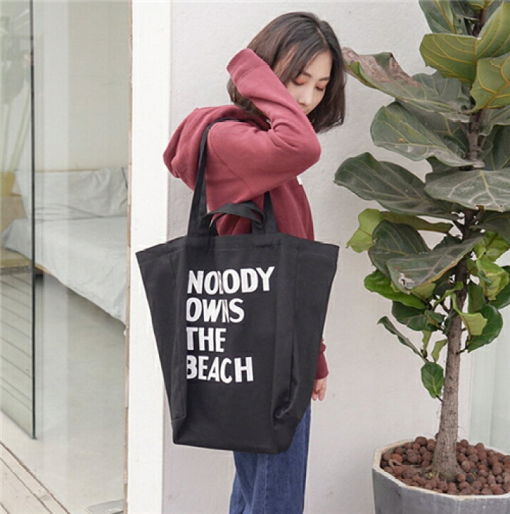 楽天市場 バッグ キャンバス トートバッグ 英文字 韓国ファッション 学生 ショルダーバッグ K T グリンファクトリー