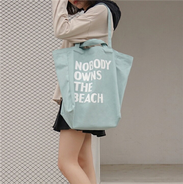 楽天市場 バッグ キャンバス トートバッグ 英文字 韓国ファッション 学生 ショルダーバッグ K T グリンファクトリー