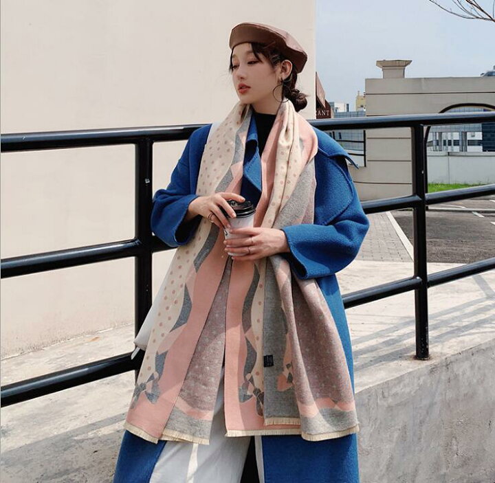 楽天市場 マフラー 肩掛け 格子柄 防寒 ファッション レディース 欧米 T グリンファクトリー