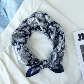 スカーフ デザイン 幾何 シルク 通勤 上品 韓国 ファッション 雑貨 かわいい おしゃれ 北欧 送料無料 [K] (T)