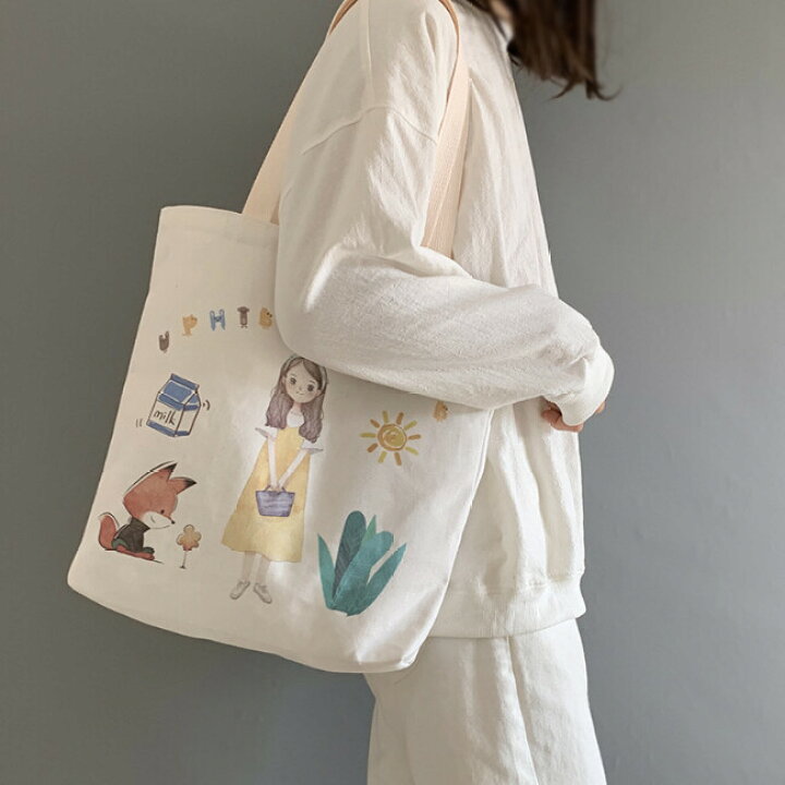 楽天市場 エコバッグ トートバッグ 肩掛け キャンバス かわいい イラスト K T グリンファクトリー 楽天市場 エコバッグ トートバッグ 肩掛け キャンバス かわいい イラスト K T グリンファクトリー