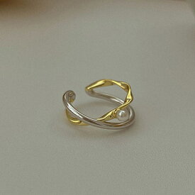 リング 指輪 フリー デザイン 樹脂パール レディース 韓国 ファッション 雑貨 かわいい おしゃれ 北欧 送料無料 [K] (T)
