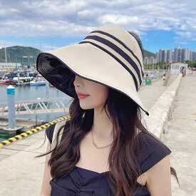 サンバイザー 帽子 ハット レディース たためる帽子 UV対策 紫外線対策 日焼け対策 折りたたみ 韓国 ファッション 雑貨 かわいい おしゃれ 北欧 送料無料 [K] (T)