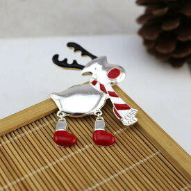 クリスマスブローチ トナカイ クリスマス アクセサリー かわいい 可愛い おしゃれ 冬 (T)