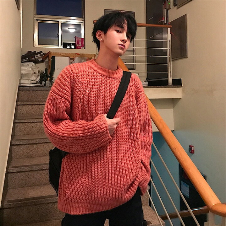 楽天市場 韓国ファッション セーター 男性 太い線 韓国ファッション トレンド 性格 ハンサム 学生 K T グリンファクトリー