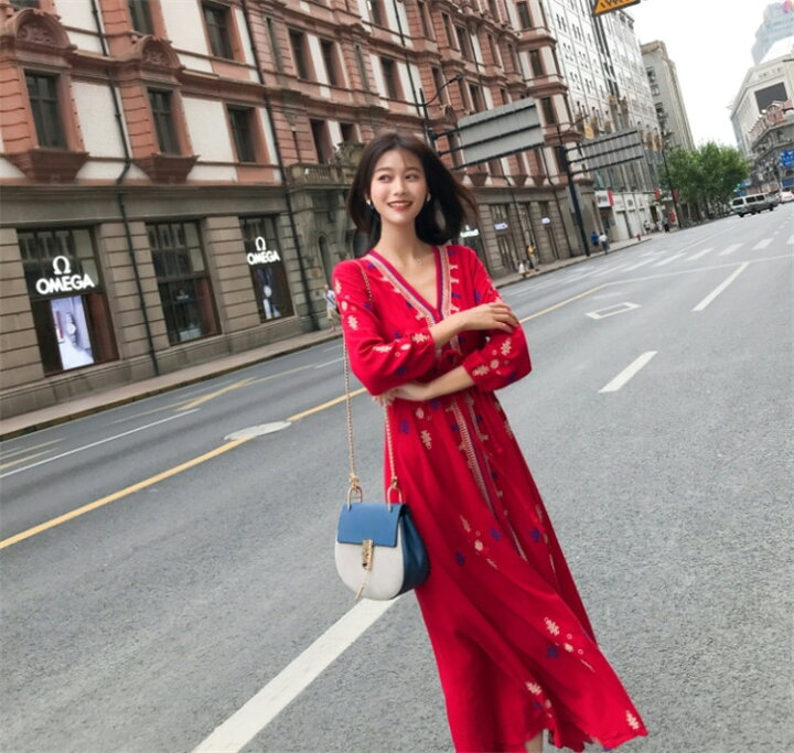 楽天市場 韓国ファッション エスニック風 ワンピース ボヘミアンドレス K T グリンファクトリー