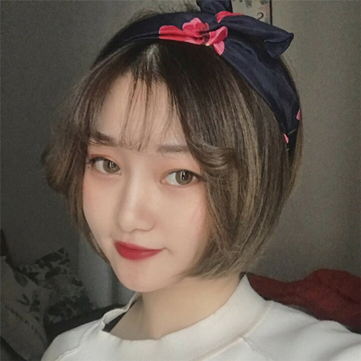 楽天市場 格好いい かつら 女性 ショートヘア キュート リネングレー ストレートヘア リアルなヘアセット T グリンファクトリー
