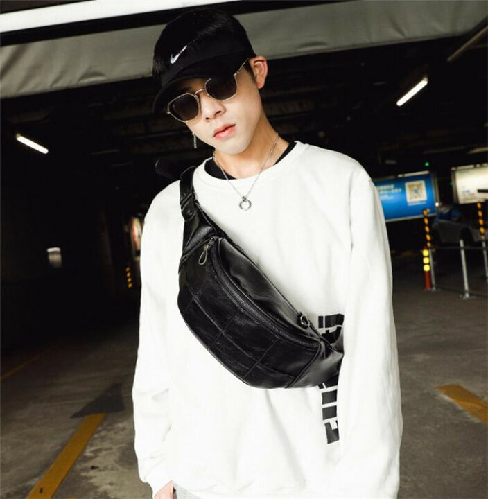 楽天市場 韓国 ファッション レザー メンズバッグ カジュアル メンズ チェストバッグ ストリートスタイル T グリンファクトリー