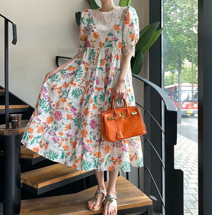 楽天市場 毎日着たいデザイン ファッション 可愛い おしゃれ 花柄 洋服 ワンピース K T グリンファクトリー