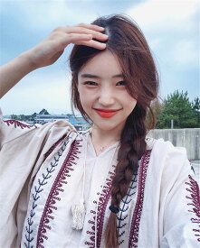 上品 セクシー女子力UP 女性らしい 韓国ファッション 刺繍 ランタンスリーブ シャツ タッセル[K](T)