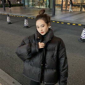 韓国ファッション 厚い シンプル エレガント パンの服 コットン コート[K](T)