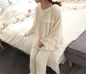 軽く羽織れる万能アウター 韓国ファッション 裏起毛 毛の絨毯 ルームウェア パジャマ スリープスカート[K](T)