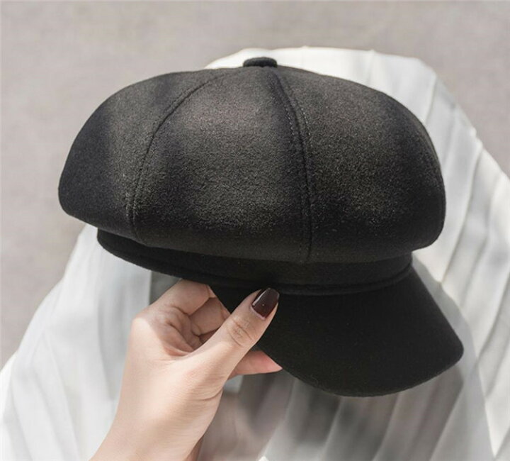 大人気 定番 ベレー帽 ブラックトレンド 韓国 帽子 通販