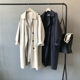 韓国ファッション コート ハイエンド ギャザリング ピュアカラー ラペル 長袖[K](T)