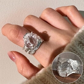 INSスタイル 氷割れ ジルコンリング (T)