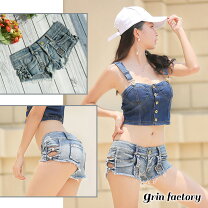 楽天市場】ダメージ デニム ショートパンツ（スタイル（パンツ  