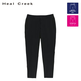 【50％OFFセール】Heal Creek パンツ スボン ロング丈 長ズボン ヒールクリーク ストームフリース 右後ろポケットロゴ刺繍 ベルトループ ポケット メンズ メンズウェア ゴルフ 高級 ゴルフウェア スポーツウェア アウトドア 高級 ストレッチ 撥水加工 軽快 ブラック 48 50