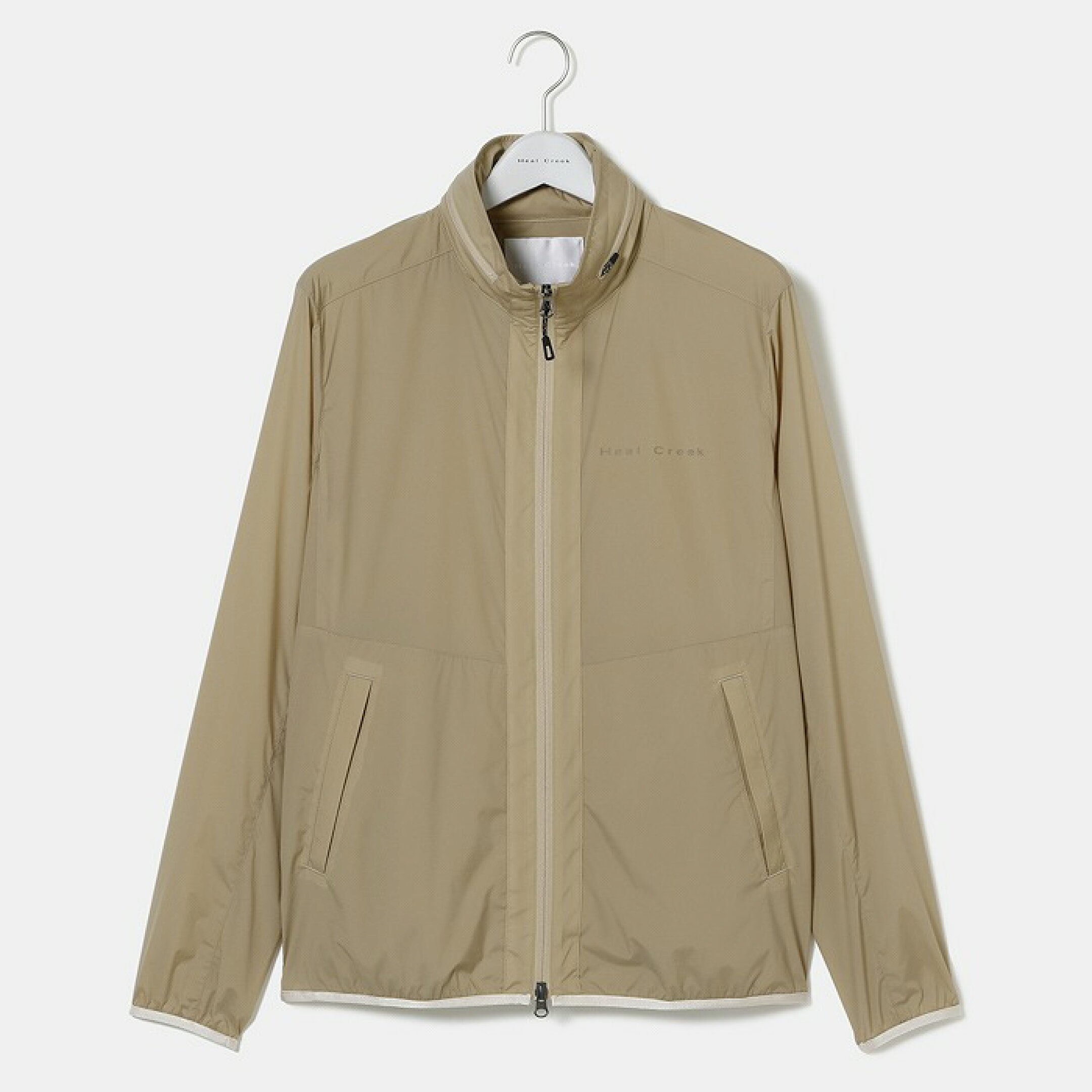 Heal Creek ブルゾン 長袖 ジャケット ヒールクリーク リップストップ ベンチレーション ZIP フード ポケット 左胸ロゴ 右背ロゴ メンズ メンズウェア ゴルフ 高級 ゴルフウェア スポーツウェア アウトドア 秋冬 撥水 軽量