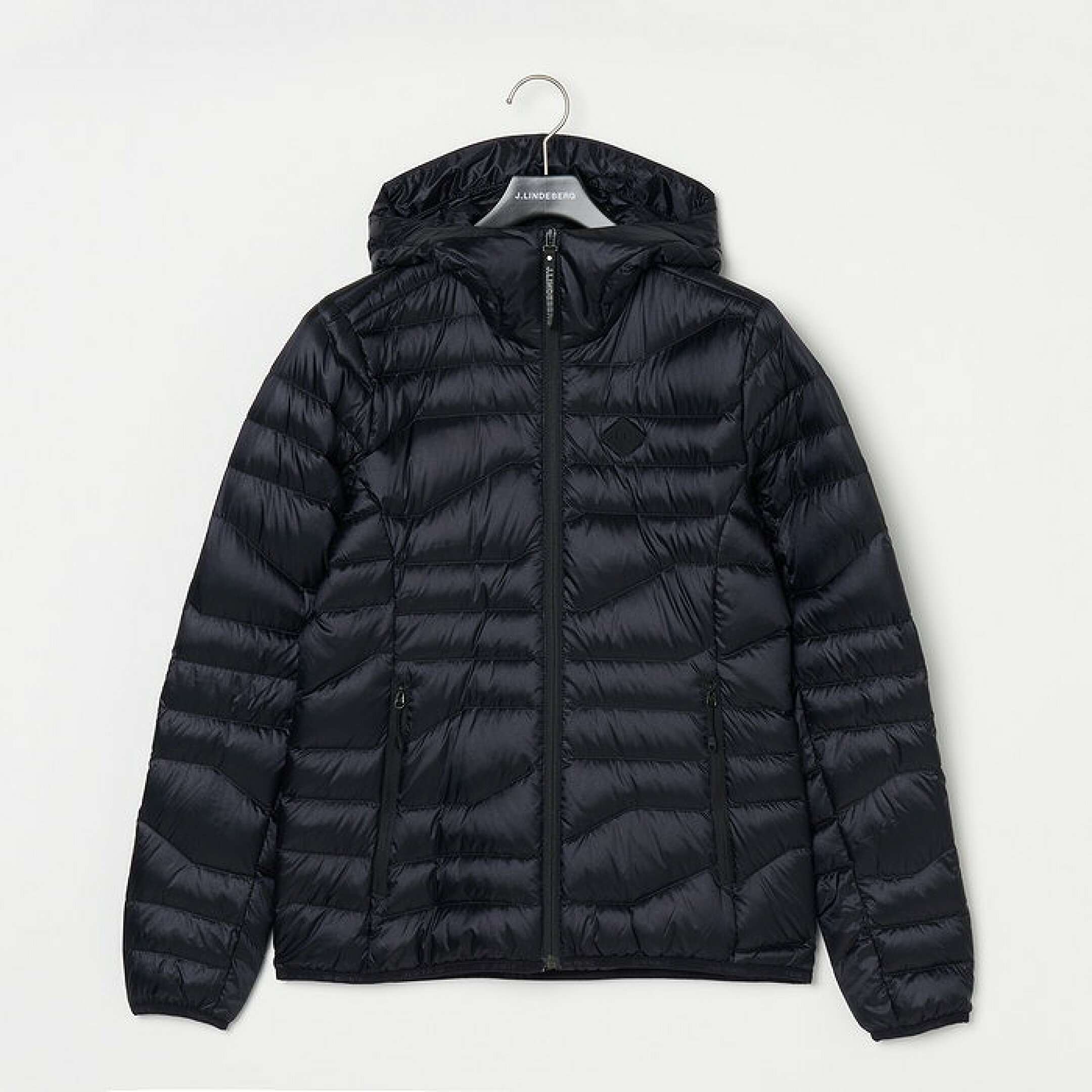 J.LINDEBERG ジャケット 長袖 ダウン 軽量 ジェイリンドバーグ 左胸ロゴ フードロゴ 無地 ZIP フード ナイロン フェザー レディース レディースウェア ゴルフ ゴルフウェア スポーツウェア アウトドア 秋冬 撥水加工 PFCフリー加工