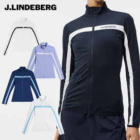 【50％OFFセール】J.LINDEBERG ミッドレイヤー 長袖 ジャージ ナイロンジャケット アウター バックブリッジ ジェイリンドバーグ レディース レディースウェア ゴルフ ゴルフウェア スポーツウェア アウトドア 秋冬 吸水速乾 防寒 36 38 40