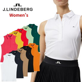 【50％OFF♪春夏ゴルフウェア】 J.LINDEBERG Jリンドバーグ スリーブレストップ レディースゴルフウェア ノースリーブ ポロシャツ スリムフィット 春 夏 レディース ゴルフ ゴルフウェア 春夏 ジェイリンドバーグ リンドバーグ jリンドバーグ j.lindeberg