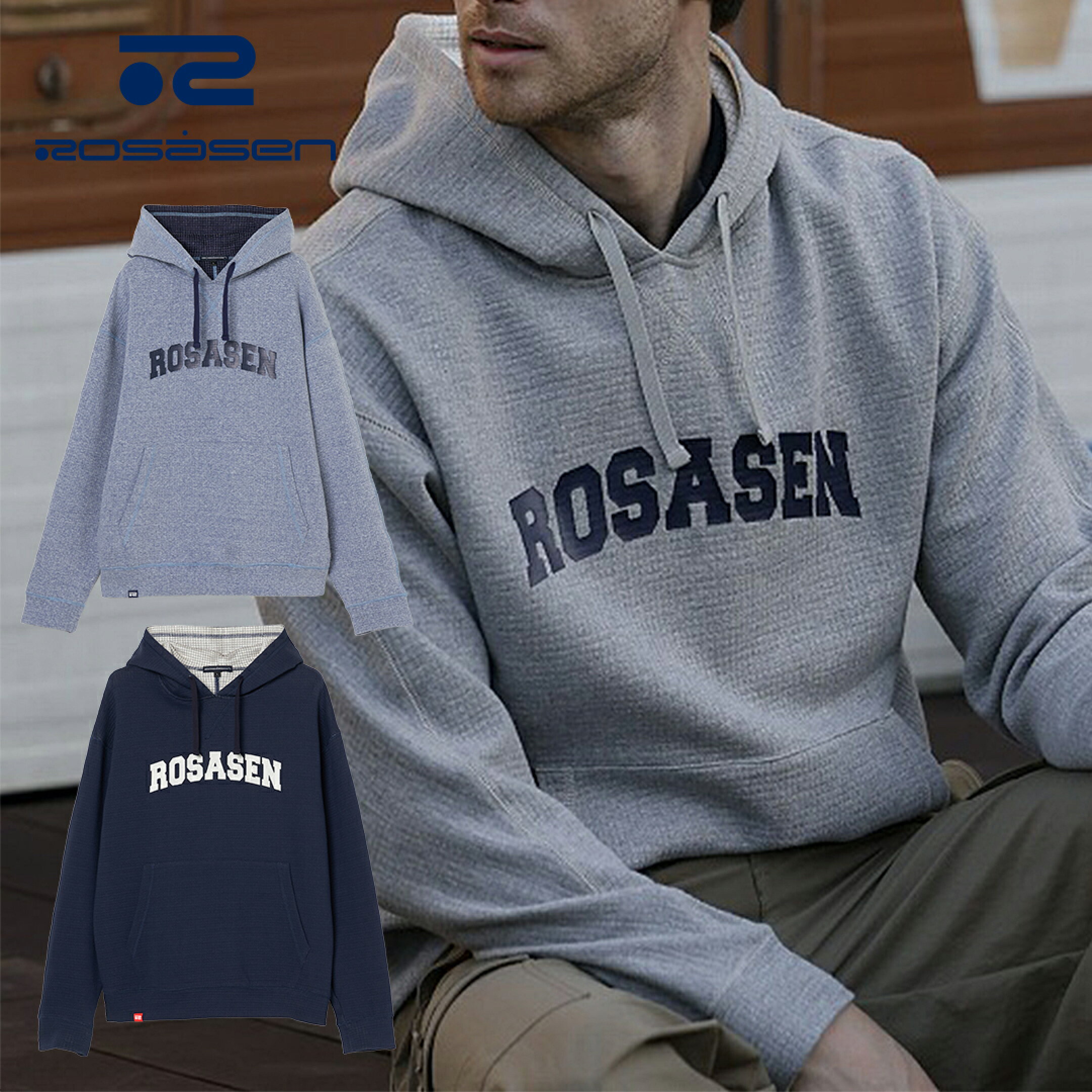 Rosasen（ロサーセン）裏ワッフルフーディー ゴルフ ゴルフウエア メンズ パーカー
