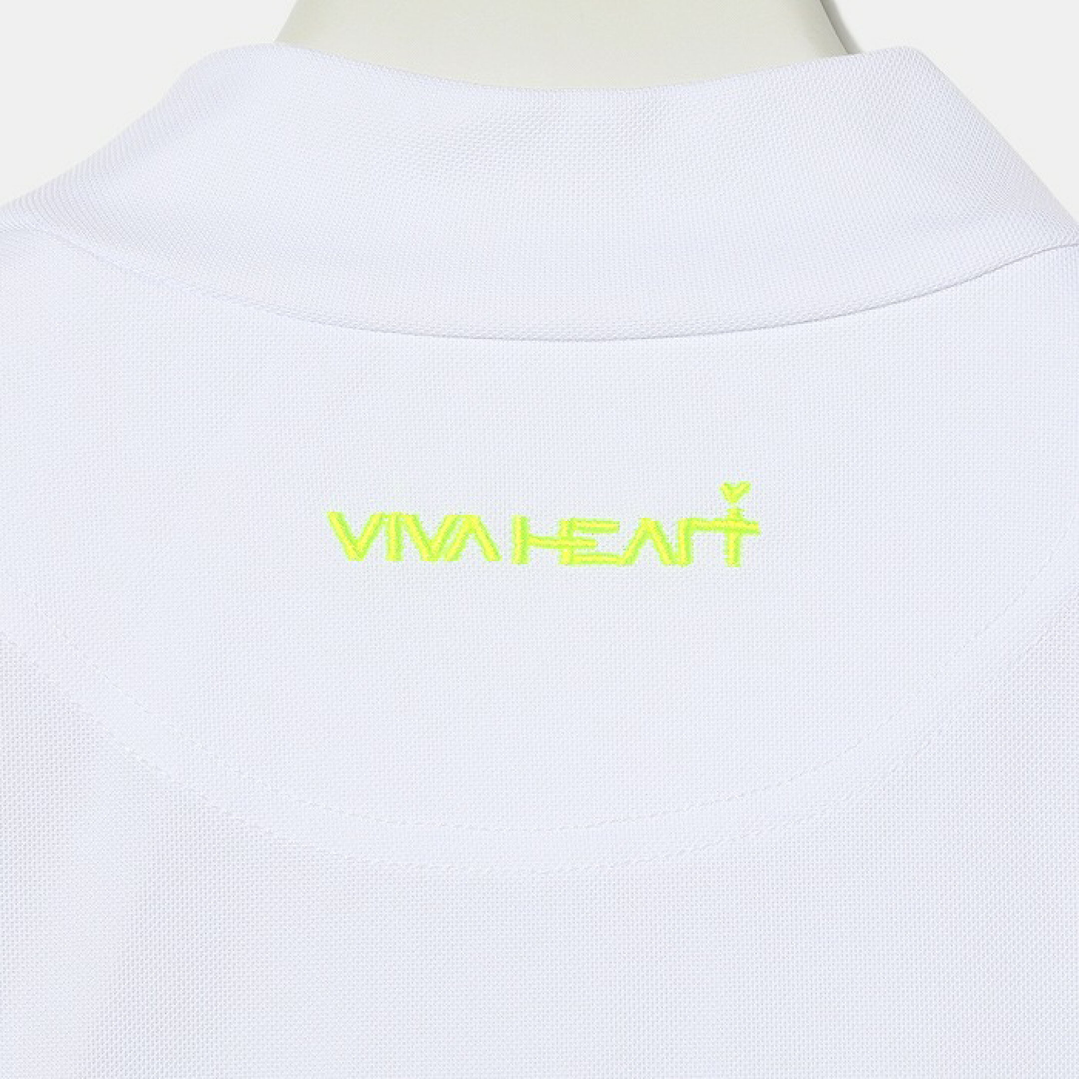 VIVA HEART×ELEY KISHIMOTO FLASH Tシャツ 半袖 コラボ モックネック レディース センターボックスロゴ 吸汗速乾 接触冷感 UVカット ゴルフ ゴルフウェア スポーツウェア S M L ブラック ピンク