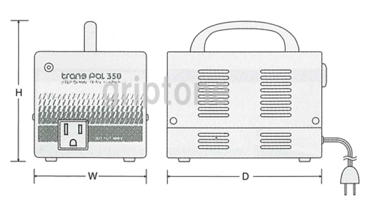 楽天市場】スワロー電機 変圧器 海外旅行 ダウントランス PAL-350A