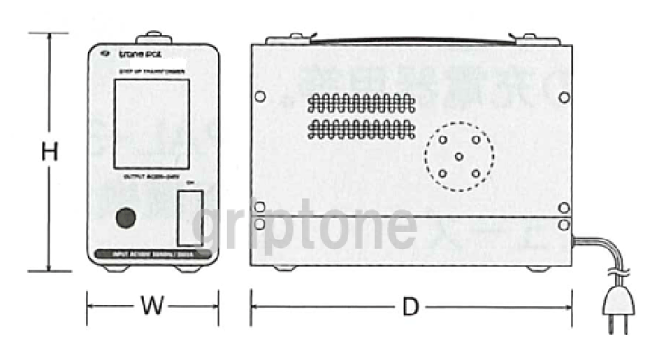 スワロー電機　昇圧器　PAL-500UE　100V→230V スワロー電機 PAL-500UE / アップトランス 100V ⇒ 220V - 230V