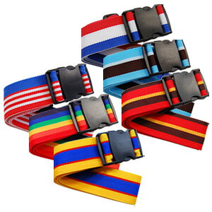 スーツケースベルト ワンタッチ おしゃれ かわいい トランクベルトST ストライプ 旅行 トラベル 386 2点迄メール便OK(go0a113)