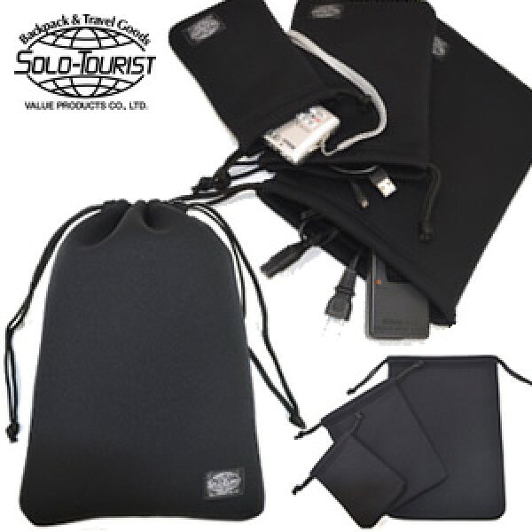 ＼楽天1位／ソロツーリスト クッション巾着 Lサイズ CK-L ブラック solo-tourist 2点迄メール便OK(va0a109)