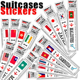 ステッカー シール 国旗 国名 アジア フットプリントステッカー スーツケース 海外 旅行 トラベル かっこいい おしゃれ FP-000 100点迄メール便OK(ze0a001)