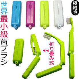 日本製 世界最小級 折りたたみ歯ブラシ ミニモ 1-17018-18 小さい 歯磨き 超 ミニサイズ ミニ 歯ブラシ 小型 大人 子供 15点迄メール便OK(iw0a342)