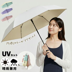 【お買物マラソン中5％offクーポン対象】折りたたみ傘 レディース 晴雨兼用 軽量 コンパクト 雨傘 日傘 おしゃれ 紫外線対策 6本骨 大きい カラフル バイカラー GPT 送料無料(gu1c201)