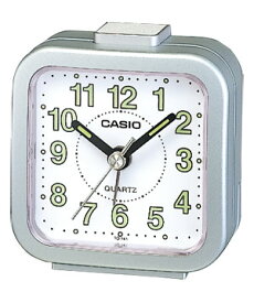 CASIO 目覚まし時計 トラベルクロック アラーム TQ-141-8JF アナログ 置き時計 コンパクト ミニ 旅行 出張 カシオ シルバーメタリック 保証付（hi0a099）