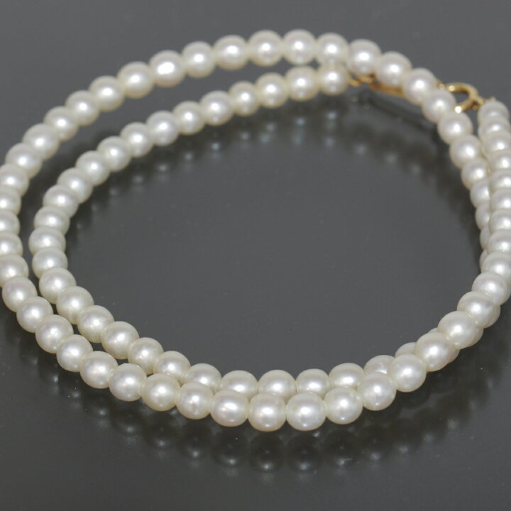 楽天市場】タサキ パール 4~4.5mm ネックレス K18YG 38cm 箱付 仕上済  