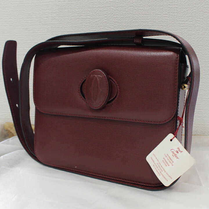 楽天市場】未使用保管品 カルティエ マスト ショルダーバッグ ボルドー  