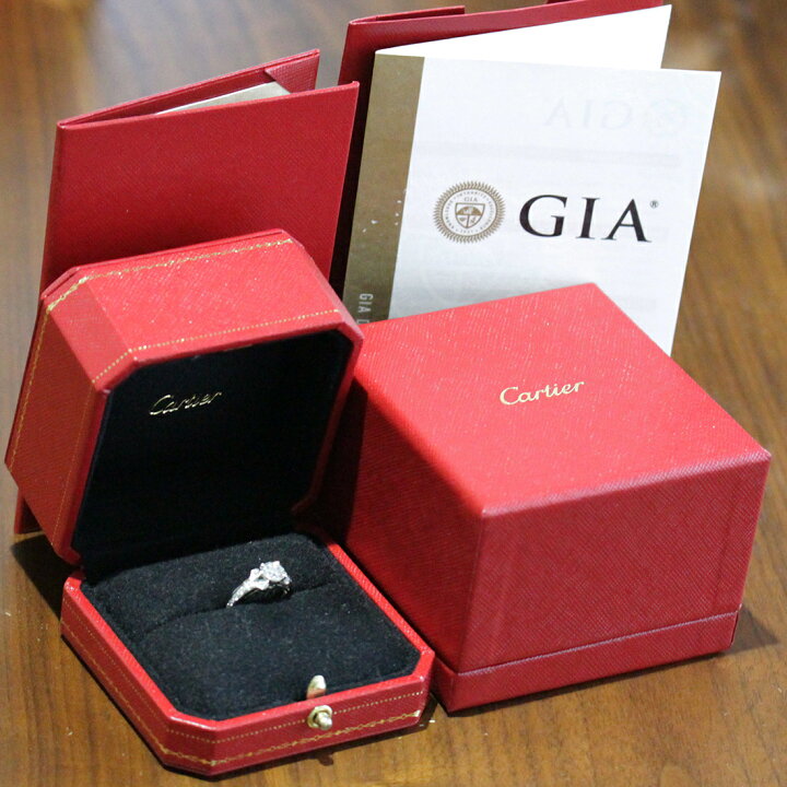 楽天市場】カルティエ ダイヤ 0.73ct VVS2 G 3EX リング 4号 Pt950 