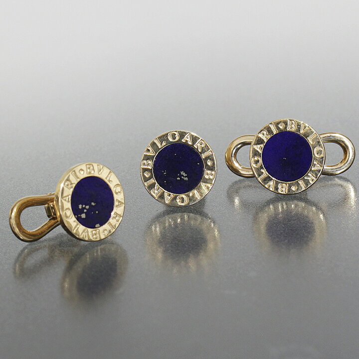 楽天市場】ブルガリ BVLGARI カフス ラピスラズリ K18YG 新品仕上済  