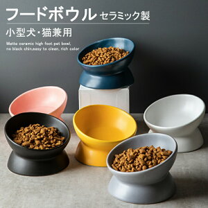 2個セット フードボウル ペットボウル ペット用 食器 猫 犬 ペット 陶器 フード 斜め 傾斜 磁器 食べ猫 犬 ペット 陶器 フード 斜め 傾斜 磁器 食べやすい 餌 エサ エサ入れ エサいれ 皿 お皿