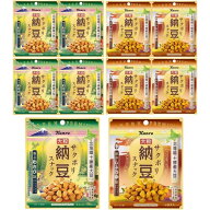 カンロ サクポリ 納豆スナック アソート 10袋（香るわさび味、旨みしょうゆ味）各5袋 大粒タイプ フリー…