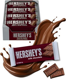 【箱買い】ハーシー 板チョコ ミルクチョコレート バー 40g×24枚（1箱 960g） ハーシーズ HERSHEY’S 業務用 シングルサイズ まとめ買い 徳用 大量 チョコ お菓子 輸入菓子 個包装 バレンタイン ホワイトデー
