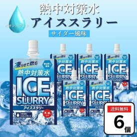 赤穂化成 熱中対策水 アイススラリー サイダー ソーダ 120g×6個 凍らせて 飲む 飲料 塩分補給 熱中症対策