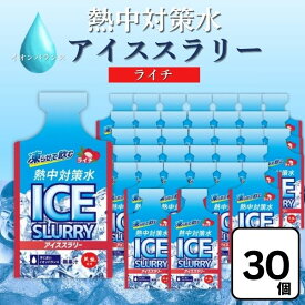 赤穂化成 熱中対策水 アイススラリー ライチ 90g×30個 凍らせて 飲む 飲料 塩分補給 熱中症対策