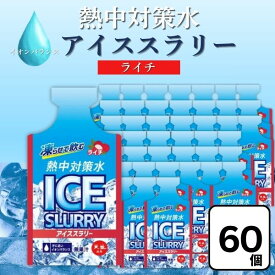 赤穂化成 熱中対策水 アイススラリー ライチ 90g×60個 凍らせて 飲む 飲料 塩分補給 熱中症対策