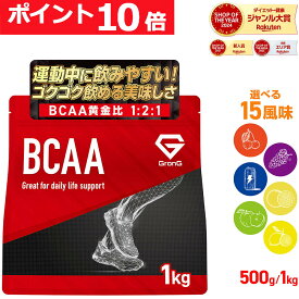 【ポイント10倍&500円クーポン/条件有】GronG(グロング) BCAA 必須アミノ酸 風味付き 500g 1kg