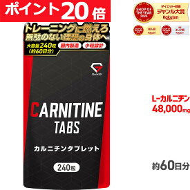 【LINE200円OFFクーポン×11日23:59までポイント20倍】グロング GronG カルニチン タブレット 240粒 約60日分 L-カルニチン サプリメント ポイント