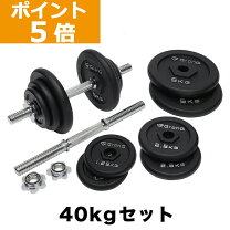 楽天市場】ファイティングロード ダンベル ラバータイプ 40kgセットの通販