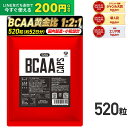 【LINE200円OFF×14日20時~ポイント15倍】GronG(グロング) BCAA カプセル 必須アミノ酸 520粒 人工甘味料不使用